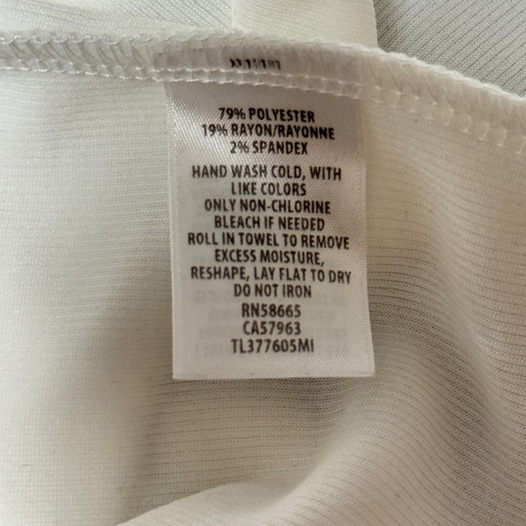 Anthropologie Leith White Knit Tiered Ruffle Sleeve Oversized‎ Top - Picture 8 of 8